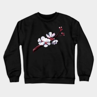 Cherry Blossom Flowers Watercolor Painting Crewneck Sweatshirt